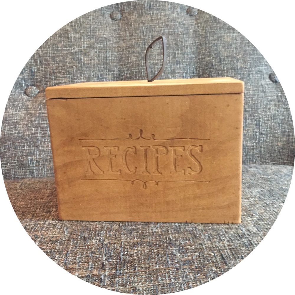 Solid Wood Recipe Box
